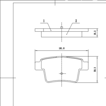 D1071 hi-q china auto parts  brake pad  car brake disc and pards ceramic brake pads for FORD